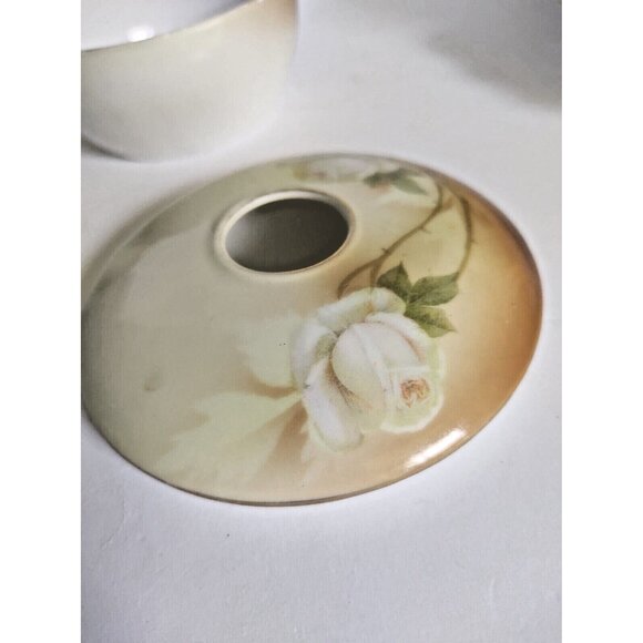 Vintage R S Germany Porcelain Hair Receiver "Set" Hand Painted 1930's - Picture 10 of 11